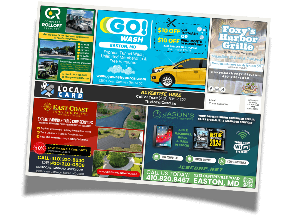 The Local Card - Community Direct Mail Postcard